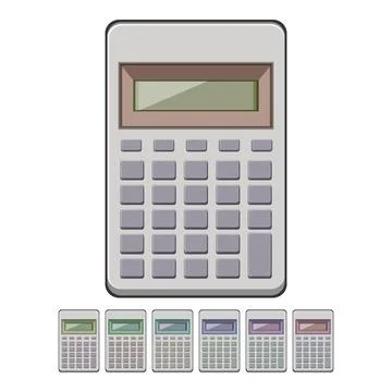 Finance calculator device cartoon vector graphic 스톡 일러스트