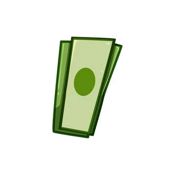 Finance cash stack cartoon vector illustration Stock Illustration