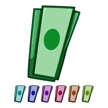 Finance cash stack cartoon vector graphic Illustrazione stock