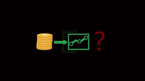 Finance chart animation with question mark icon. Finance chart data analysi.. Stock Footage 337131432