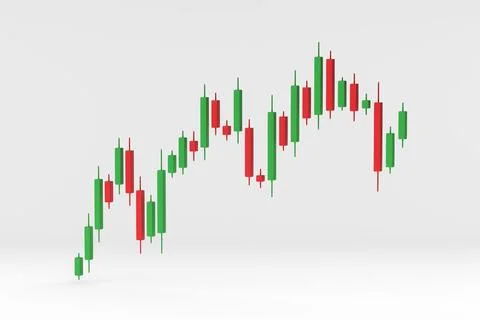 Finance chart on light gray background Stock Photos