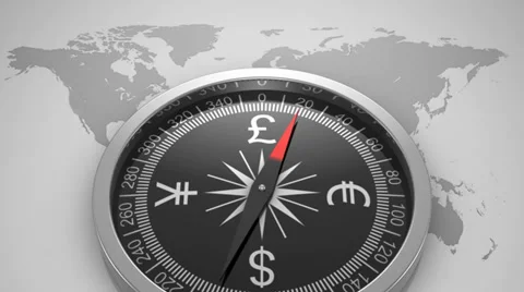 Finance Compass Stock Footage 32969435