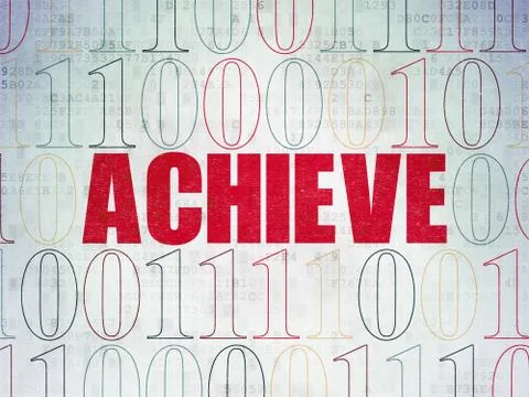 Finance concept: Achieve on Digital Data Paper background Stock Illustration