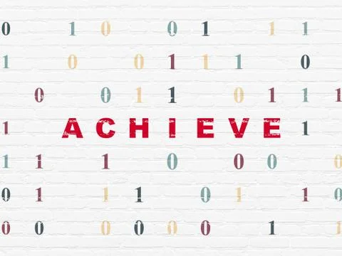 Finance concept: Achieve on wall background Stock Illustration