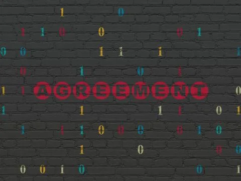 Finance concept: Agreement on wall background イラスト素材