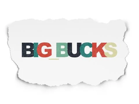 Finance concept: Big bucks on Torn Paper background Stock Illustration
