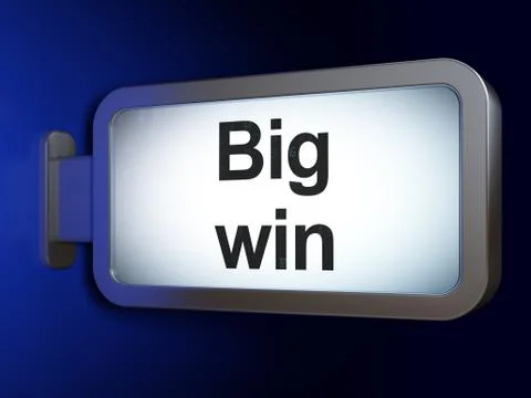 Finance concept: Big Win on billboard background Stockillustratie