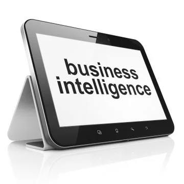 Finance concept: Business Intelligence on tablet pc computer Stock Illustration