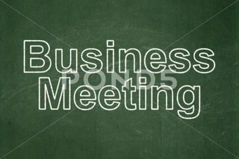 Finance Concept: Business Meeting On Chalkboard Background
