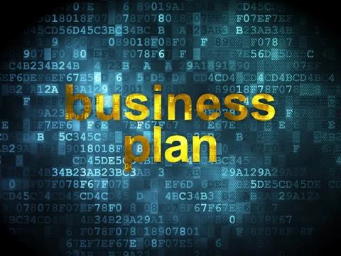 Finance concept: Business Plan on digital background Stock Illustration