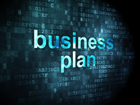 Finance concept: Business Plan on digital background Stock Illustration