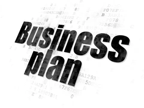 Finance concept: Business Plan on Digital background Stock Illustration