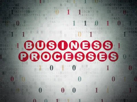 Finance concept: Business Processes on digital background Stock Illustration