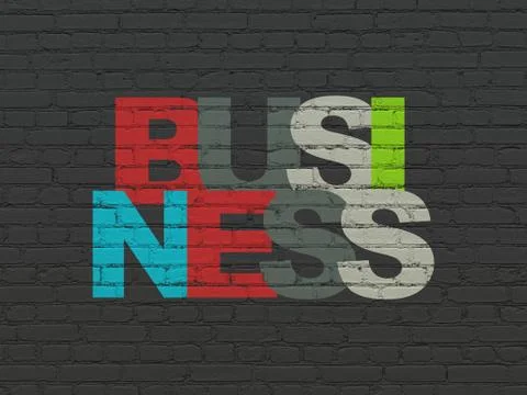 Finance concept: Business on wall background 스톡 일러스트