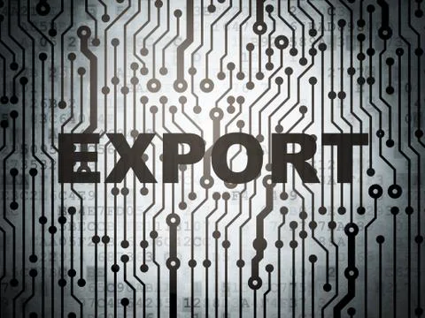 Finance concept: circuit board with Export Stock Illustration