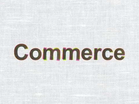 Finance concept: Commerce on fabric texture background Stock Illustration