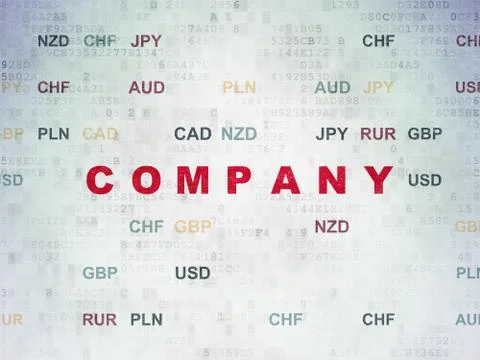 Finance concept: Company on Digital Data Paper background イラスト素材