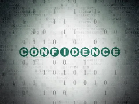 Finance concept: Confidence on Digital Data Paper background Stock Illustration