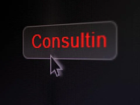 Finance concept: Consulting on digital button background Stock Illustration