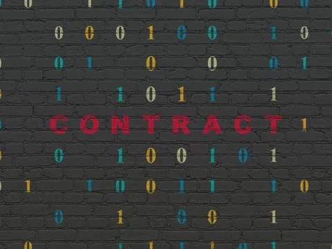 Finance concept: Contract on wall background Stock-Illustration