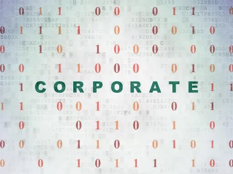 Finance concept: Corporate on Digital Data Paper background Stock Illustration