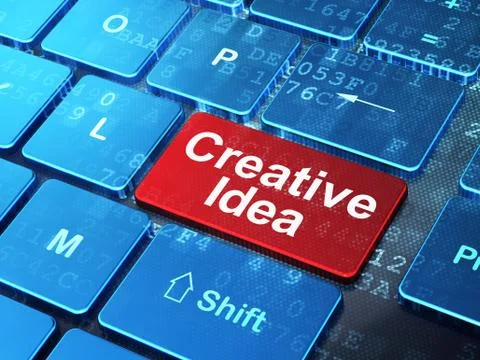 Finance concept: Creative Idea on computer keyboard background イラスト素材