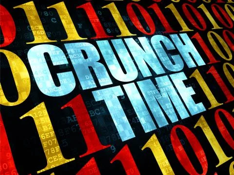 Finance concept: Crunch Time on Digital background イラスト素材