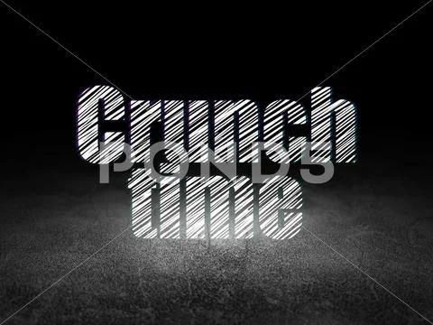 Finance concept: Crunch Time in grunge dark room Stock Illustration