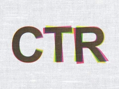 Finance concept: CTR on fabric texture background Stock Illustration