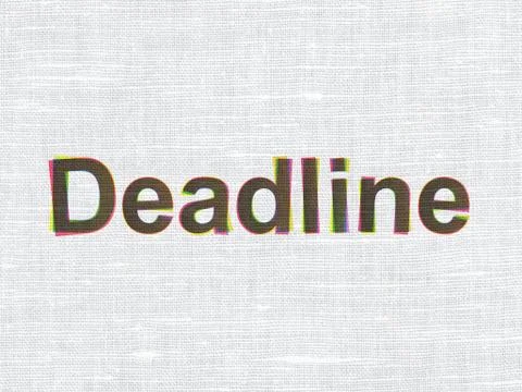 Finance concept: Deadline on fabric texture background Stock Illustration