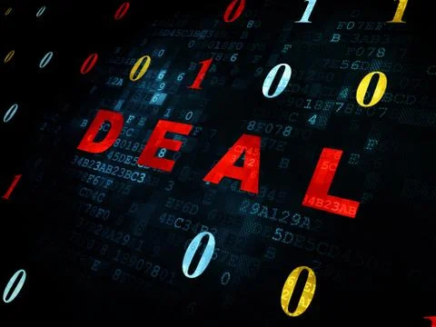 Finance concept: Deal on Digital background イラスト素材
