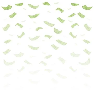 Finance concept. Dollar banknotes money rain. Hundred dollar banknotes flyi.. Stock Illustration
