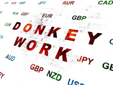 Finance concept: Donkey Work on Digital background イラスト素材