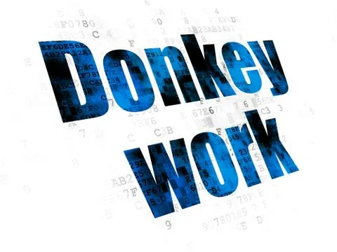 Finance concept: Donkey Work on Digital background Illustrazione stock
