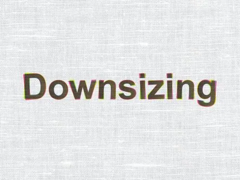 Finance concept: Downsizing on fabric texture background Stock Illustration