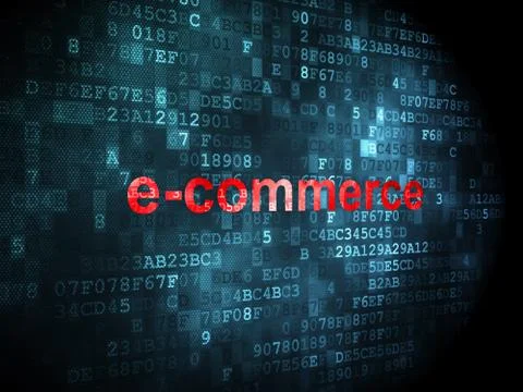 Finance concept: E-commerce on digital background Stock Illustration