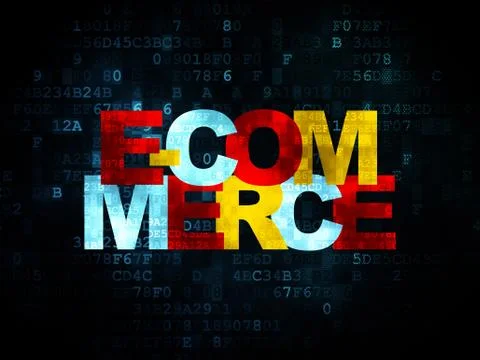 Finance concept: E-commerce on Digital background Stock Illustration