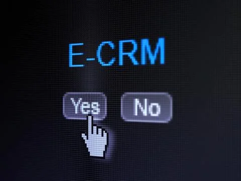 Finance concept: E-CRM on digital computer screen Stock Illustration