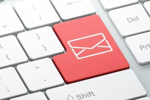 Finance concept: Email on computer keyboard background Stock-Illustration
