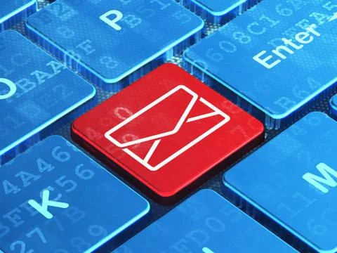 Finance concept: Email on computer keyboard background Stock Illustration