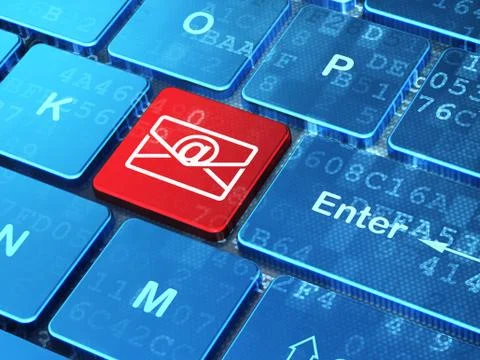 Finance concept: Email on computer keyboard background イラスト素材