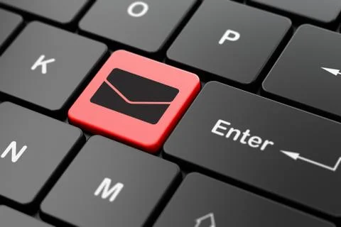Finance concept: Email on computer keyboard background Stock-Illustration