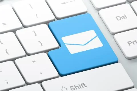 Finance concept: Email on computer keyboard background Stock-Illustration