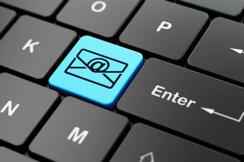 Finance concept: Email on computer keyboard background Stock-Illustration
