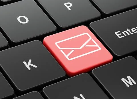 Finance concept: Email on computer keyboard background Stock-Illustration
