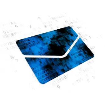 Finance concept: Email on Digital background Illustrazione stock