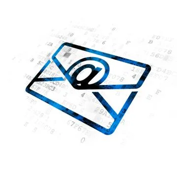 Finance concept: Email on Digital background Stock Illustration