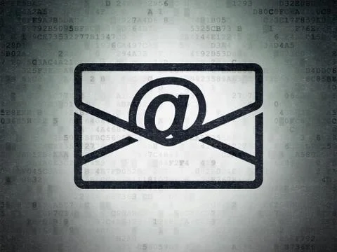 Finance concept: Email on Digital Data Paper background Stock Illustration