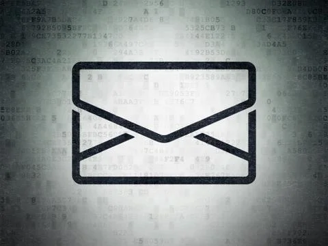 Finance concept: Email on Digital Data Paper background Illustrazione stock