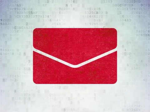 Finance concept: Email on Digital Data Paper background イラスト素材